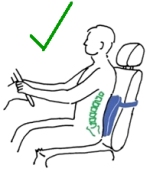 Good posture with a Sissel car seat back support