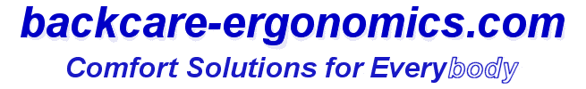 backcare-ergonomics.com - pillows, mattress toppers, back supports, seat wedges, posture chairs, portable chairs, baby carrier, gravity inversion table